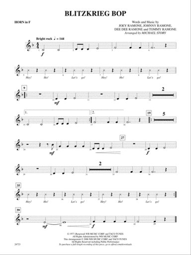 Blitzkrieg Bop: 1st F Horn