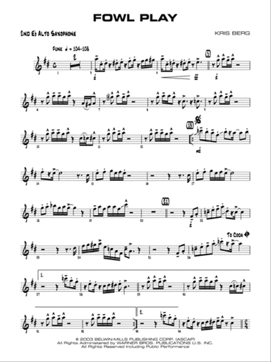 Fowl Play: 2nd E-flat Alto Saxophone