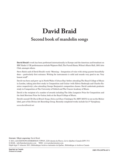 Second book of mandolin songs