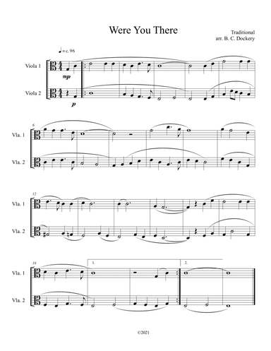 Were You There (Viola Duet)