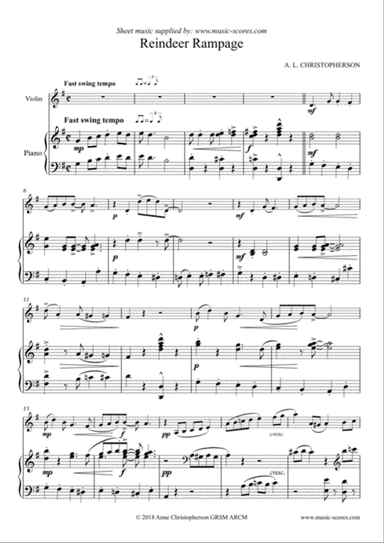 Reindeer Rampage - Violin and Piano.