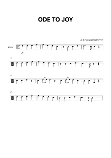 Beethoven - Ode to Joy (for Viola Solo)