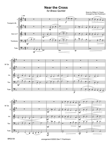 NEAR THE CROSS - BRASS QUINTET (unaccompanied)