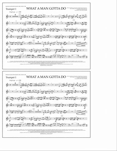 What a Man Gotta Do (arr. Tom Wallace) - Trumpet 1