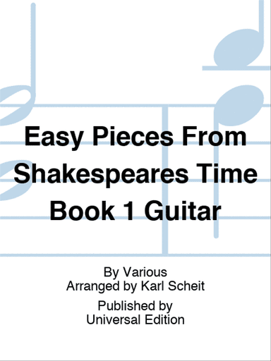Easy Pieces From Shakespeares Time Book 1 Guitar