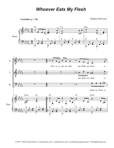 Whoever Eats My Flesh (SATB)