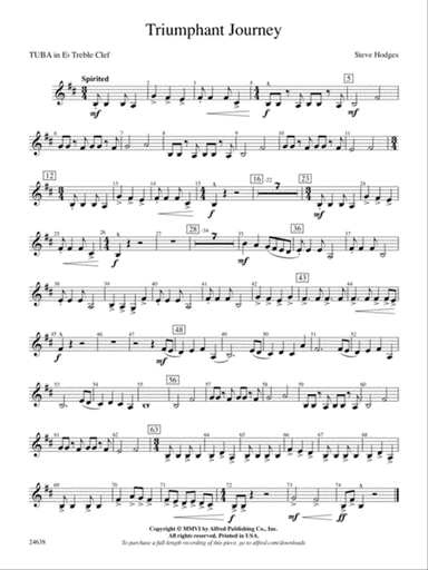 Triumphant Journey: (wp) E-flat Tuba T.C.