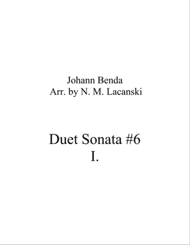 Duet Sonata #6 Movement 1 Andante