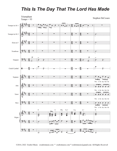 This Is The Day That The Lord Has Made (Solo and SATB)