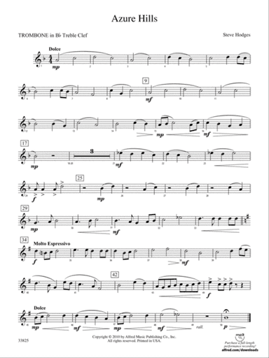Azure Hills: (wp) 1st B-flat Trombone T.C.