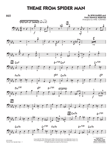 Theme from Spider Man (arr. Mike Tomaro) - Bass