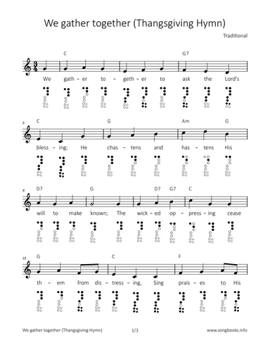 We gather together (Thanksgiving hymn)