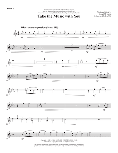Take the Music with You - Violin 1