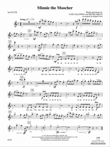 Minnie the Moocher: Flute