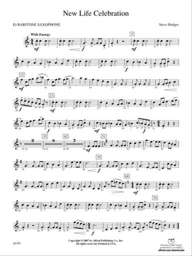 New Life Celebration: E-flat Baritone Saxophone