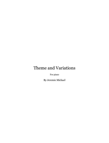 Theme and Variations