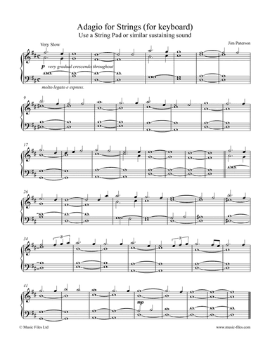 Adagio for Strings (for keyboard)