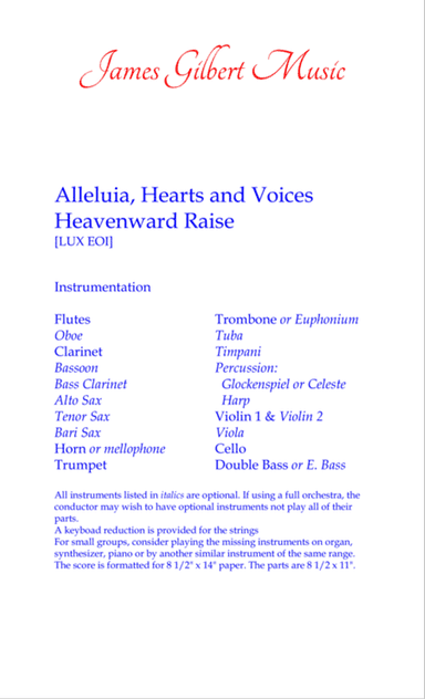 Alleluia, Hearts And Voices Heavenward Raise