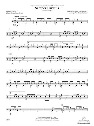 Semper Paratus: 1st Percussion