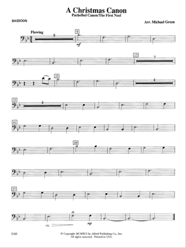 A Christmas Canon (Pachelbel Canon / The First Noel): Bassoon