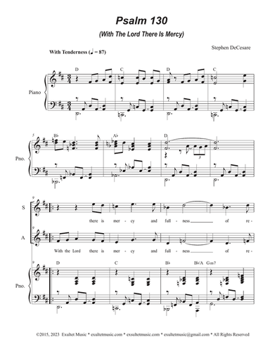 Psalm 130 (With The Lord There Is Mercy) (2-part choir - (SA)