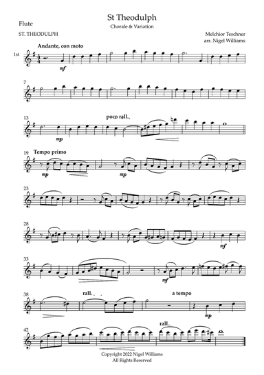 St Theodulph, for Flute Trio