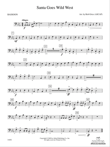 Santa Goes Wild West: Bassoon
