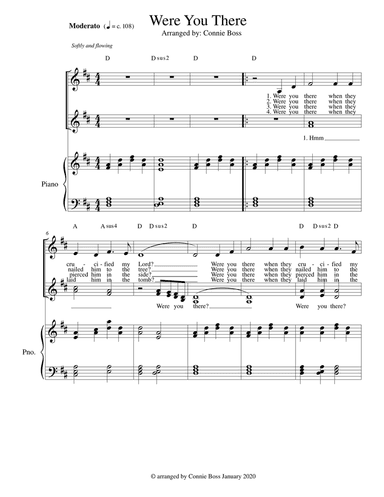 Were You There - trio and piano