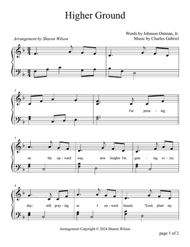 Higher Ground (Two Octave, Early-Intermediate Piano Solo)