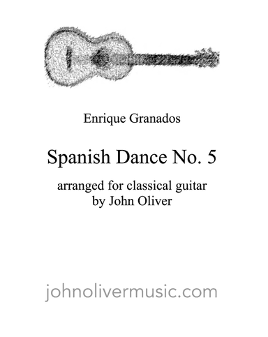Spanish Dance Nr. 5 for classical guitar