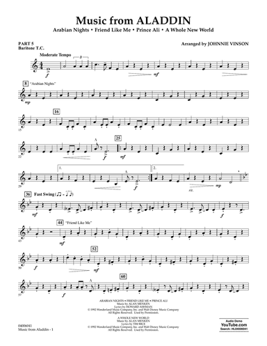 Music from Aladdin (arr. Johnnie Vinson) - Pt.5 - Baritone T.C.