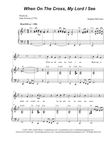When On The Cross, My Lord I See (Vocal solo)