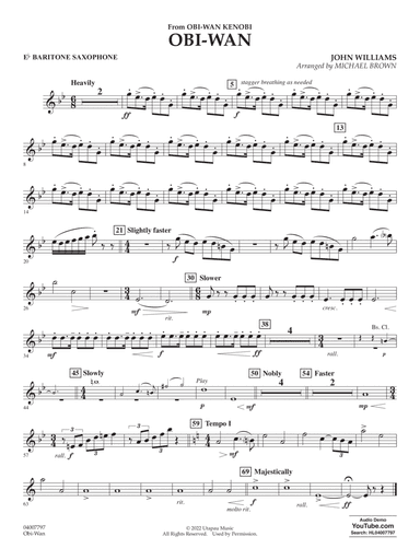 Obi-Wan (arr. Michael Brown) - Eb Baritone Saxophone