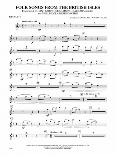 Folk Songs from the British Isles: 2nd Flute