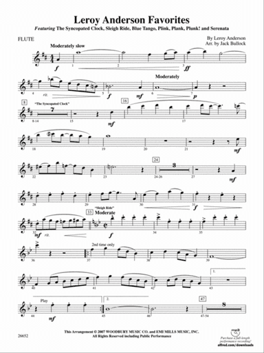 Leroy Anderson Favorites: Flute