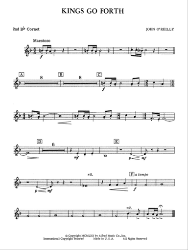 Kings Go Forth: 2nd B-flat Cornet