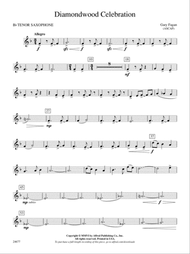 Diamondwood Celebration: B-flat Tenor Saxophone