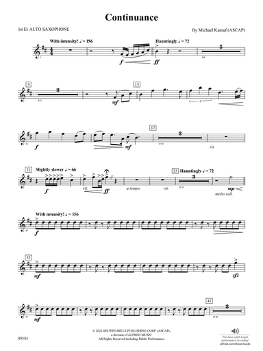 Continuance: E-flat Alto Saxophone