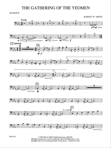 The Gathering of the Yeomen: Bassoon
