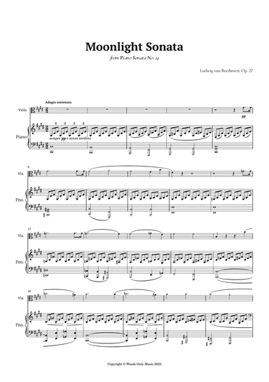 Moonlight Sonata by Beethoven for Viola and Piano