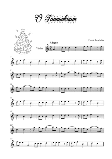 O Tannenbaum (for Violin)
