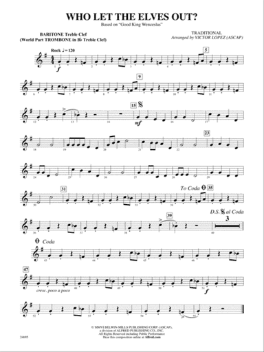 Who Let the Elves Out?: (wp) 1st B-flat Trombone T.C.