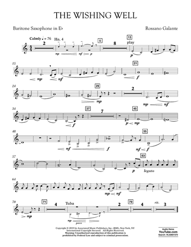 The Wishing Well - Eb Baritone Saxophone