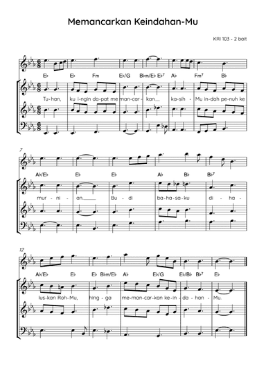 Let The Beauty of Jesus Be Seen In Me - Score Only