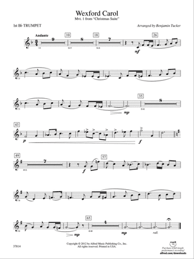 Wexford Carol: 1st B-flat Trumpet