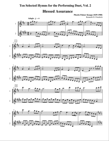 Ten Selected Hymns for the Performing Duet, Vol. 2 - flute and trumpet