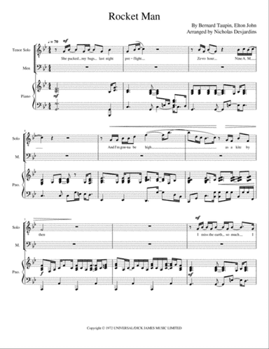 Rocket Man (i Think It's Gonna Be A Long Long Time)