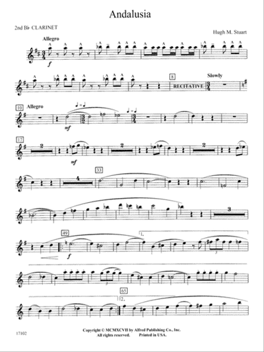 Andalusia: 2nd B-flat Clarinet