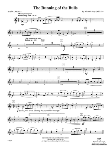 The Running of the Bulls: 1st B-flat Clarinet