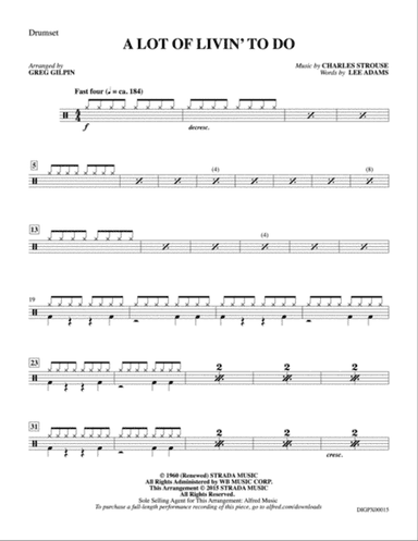 A Lot of Livin' To Do: Drumset